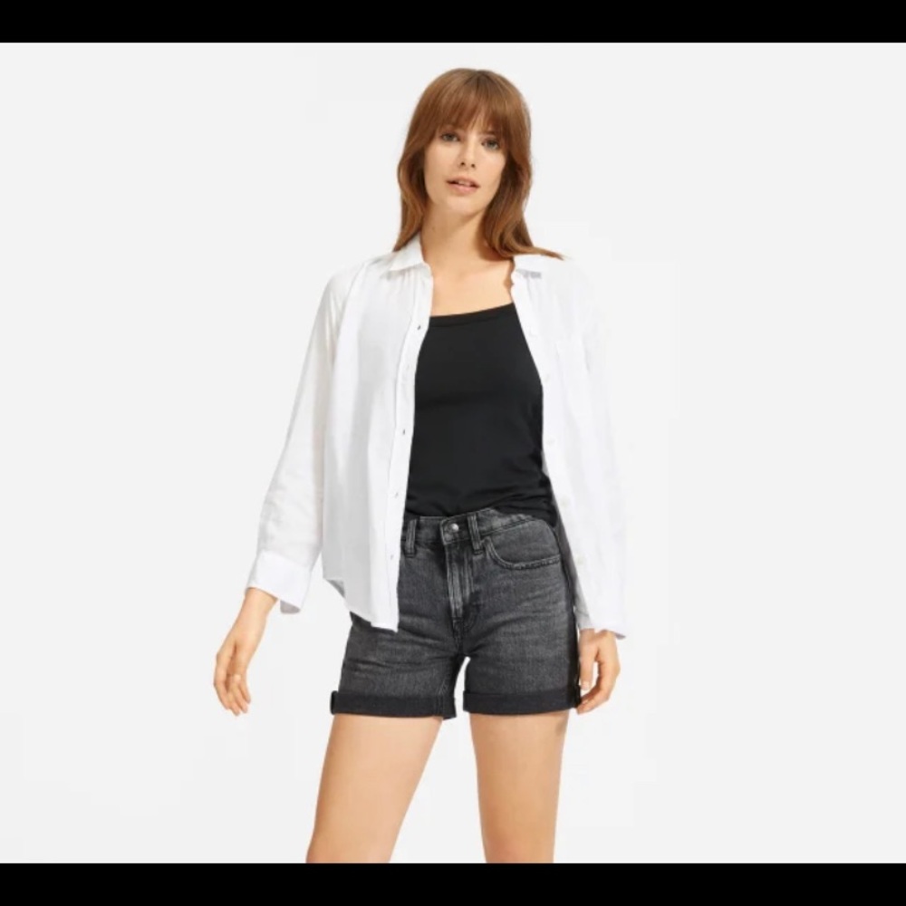 The denim short washed black